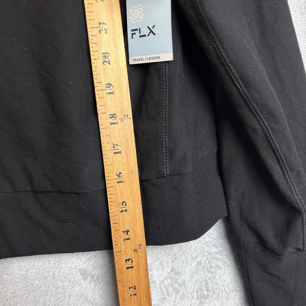 FLX Travel Leisure Sweatershirts Hoodie Womens XL Black Pullover NEW - Picture 5 of 8